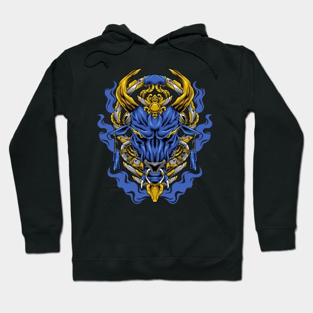 Blue Bull mechanism Hoodie by Dap project